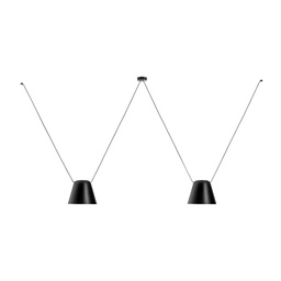 Attic 2 Conic Shape Suspension Lamp (Black, 100)