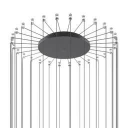 Radial Canopy 13–28 Lights (Black)