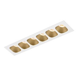 Pirro Petit 6.0 Recessed Ceiling Light (White - Champagne, 2700K - warm white)