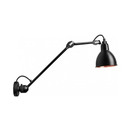 Lampe Gras N°304 L40 Wall Light (Black, Round)