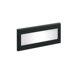 Stile 260 simmetrica LED Outdoor Recessed Wall Light (Black, 3000K - warm white)