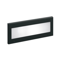 Stile 330 simmetrica LED Outdoor Recessed Wall Light (Black, 3000K - warm white)