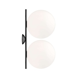 IC C/W2 Double Wall and Ceiling Light (Black)