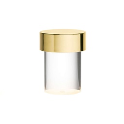 Last Order Clear Portable Table Lamp (Polished Brass)