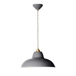 Original 1227 Brass Midi Wide Suspension Lamp (Dark Grey)