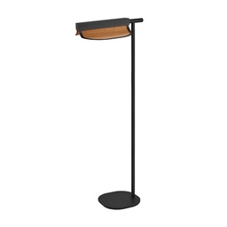 Omma Floor Lamp (Natural Cherry Veneer, Black)