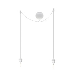 Cannonball white cluster 2 Ø 12cm L 2,5 m