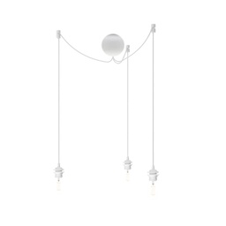 Cannonball white cluster 3 Ø 12cm L 2,5 m