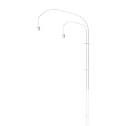 Willow wall hanger double white H 123 cm