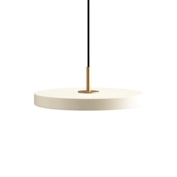 Asteria Plus Suspension Lamp (Pearl white, Brass, Mini)