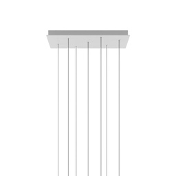 Rectangular Canopy for 7 pendants (Matte White)
