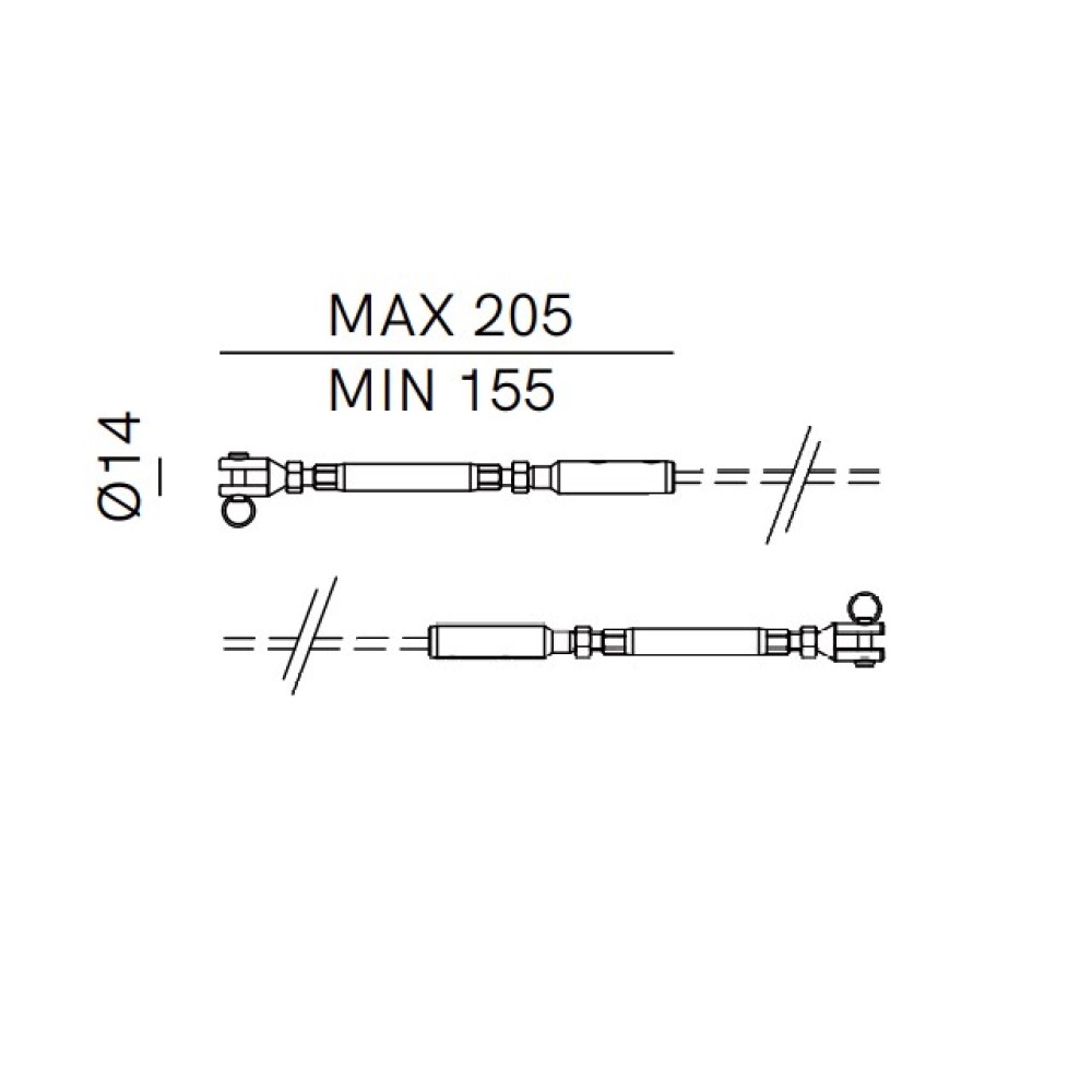 Il Fanale Kit 2 tie rods for steel cable AISI 316 &gt;5m ⌀4mm | lightingonline.eu