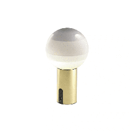Dipping Light Portable Table Lamp (White - Brushed Brass)