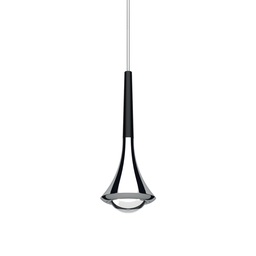 Rain Suspension Lamp (Chrome / Matte Black RAL 9005, 2700K - warm white)