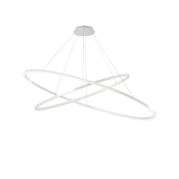Ellisse Double Suspension Lamp (White, 2700K - warm white)