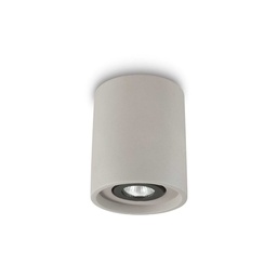 Oak Round Ceiling Light (Grey concrete)