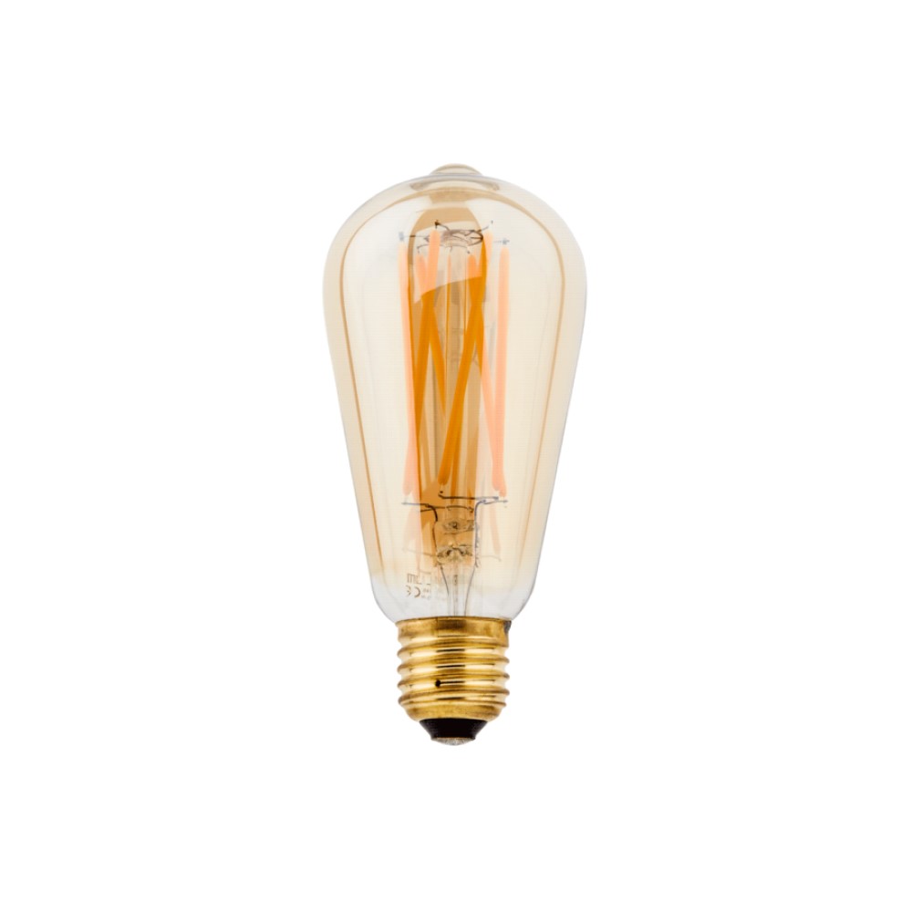 Wever &amp; Ducré LAMP ST64 LED 2200K | E27 | 5.4W | &gt;95 CRI | 532lm | 220-240VAC | 50-60Hz | phase-cut dim | gold tinted glass | LED filament | lightingonline.eu