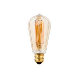 LAMP ST64 LED 2200K | E27 | 5.4W | &gt;95 CRI | 532lm | 220-240VAC | 50-60Hz | phase-cut dim | gold tinted glass | LED filament