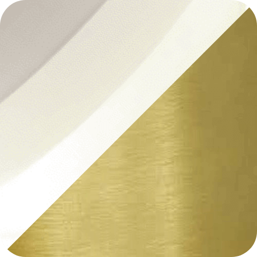 Product Colour: White - Brushed Brass