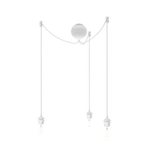 Cannonball white cluster 3 Ø 12cm L 2,5 m