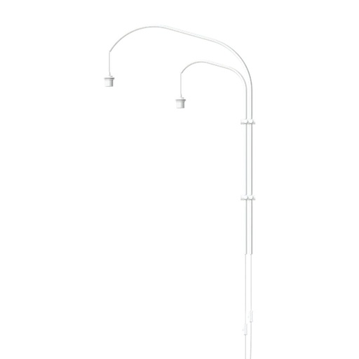 Willow wall hanger double white H 123 cm