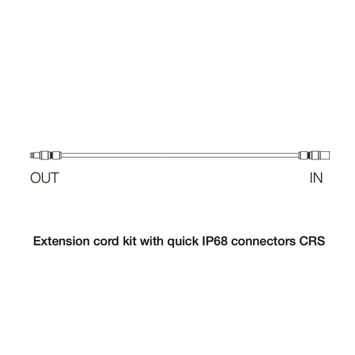 Extension cord with quick IP68 connector / 500 cm / max 1 lamp