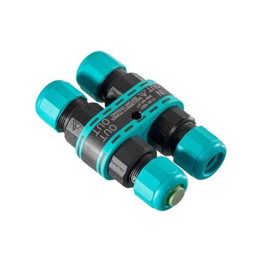 IP68 anti-condensation connector with four inlets